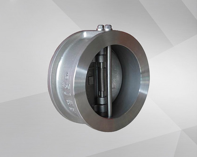 Wafer type double disc check valve