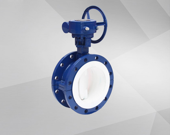 Fluorine lined butterfly valve