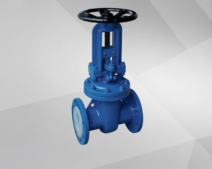 Fluorine lined gate valve