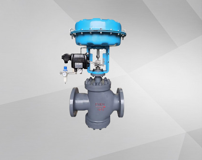 Pneumatic diaphragm double seat regulating valve